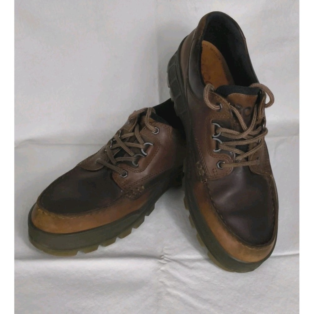 ECCO Track 2 Low Mens Brown Leather Hiking Shoe Size 44 US 10-10.5 Gore-Tex